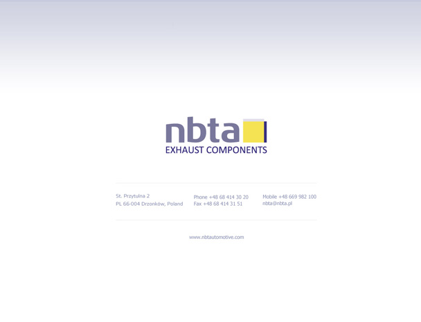 NBTA - komponenty do układów wydechowych